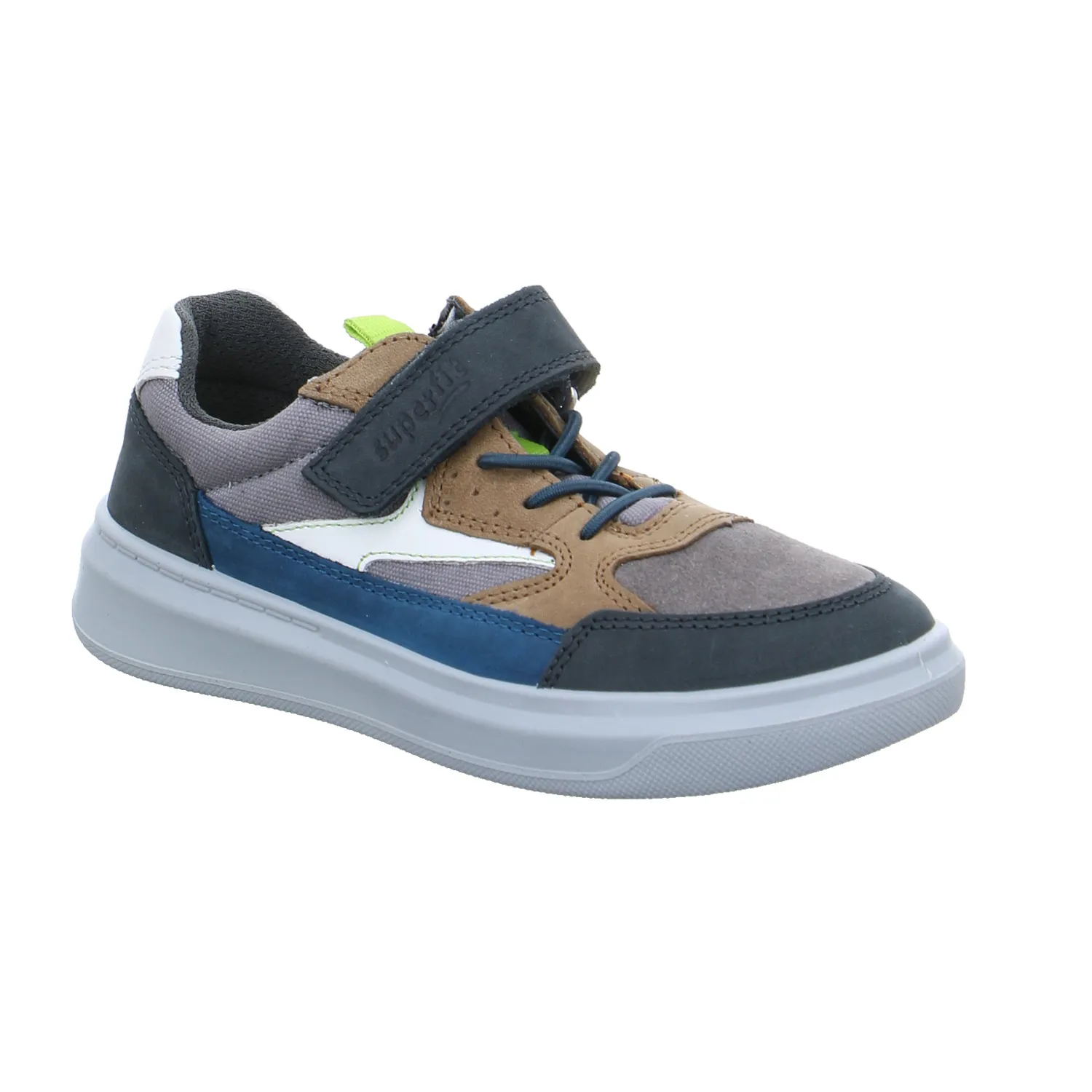 SUPERFIT Kleinkinder-Halbschuh Klett Braun Leder  Sneaker