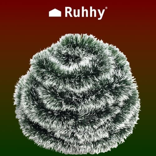 Juletrekrans - frostet 6m Ruhhy 22310