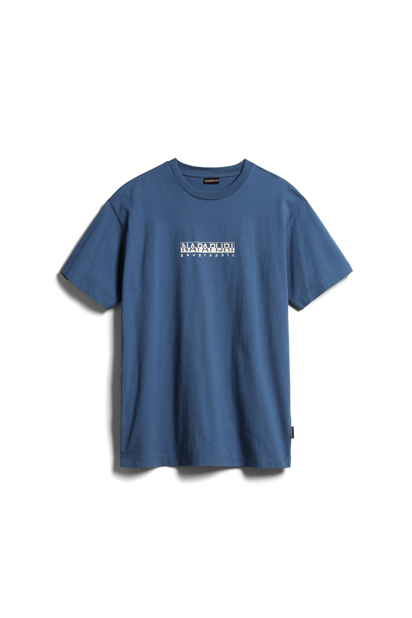 Camiseta Box de Manga Curta - Azul