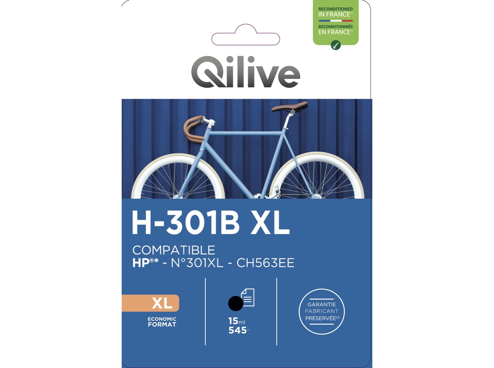 TINTEIRO QILIVE HP 301XL PRETO H-301B XL