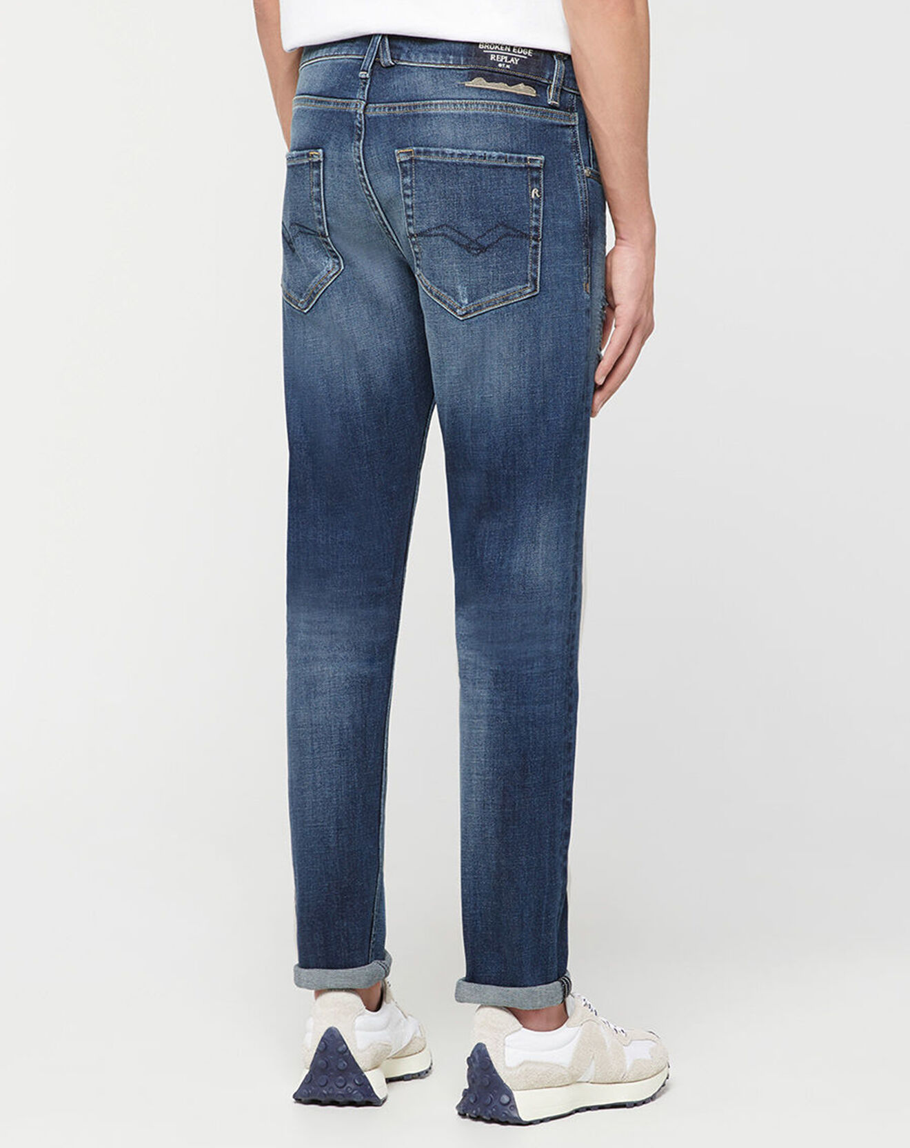Replay Jean Replay Broken Edge bleu moyen