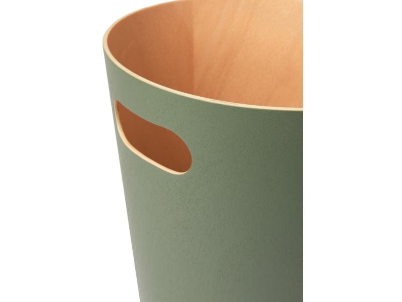 Umbra Papierkorb Woodrow 7.5 l, Grün Abfallkorb aus Sperrholz