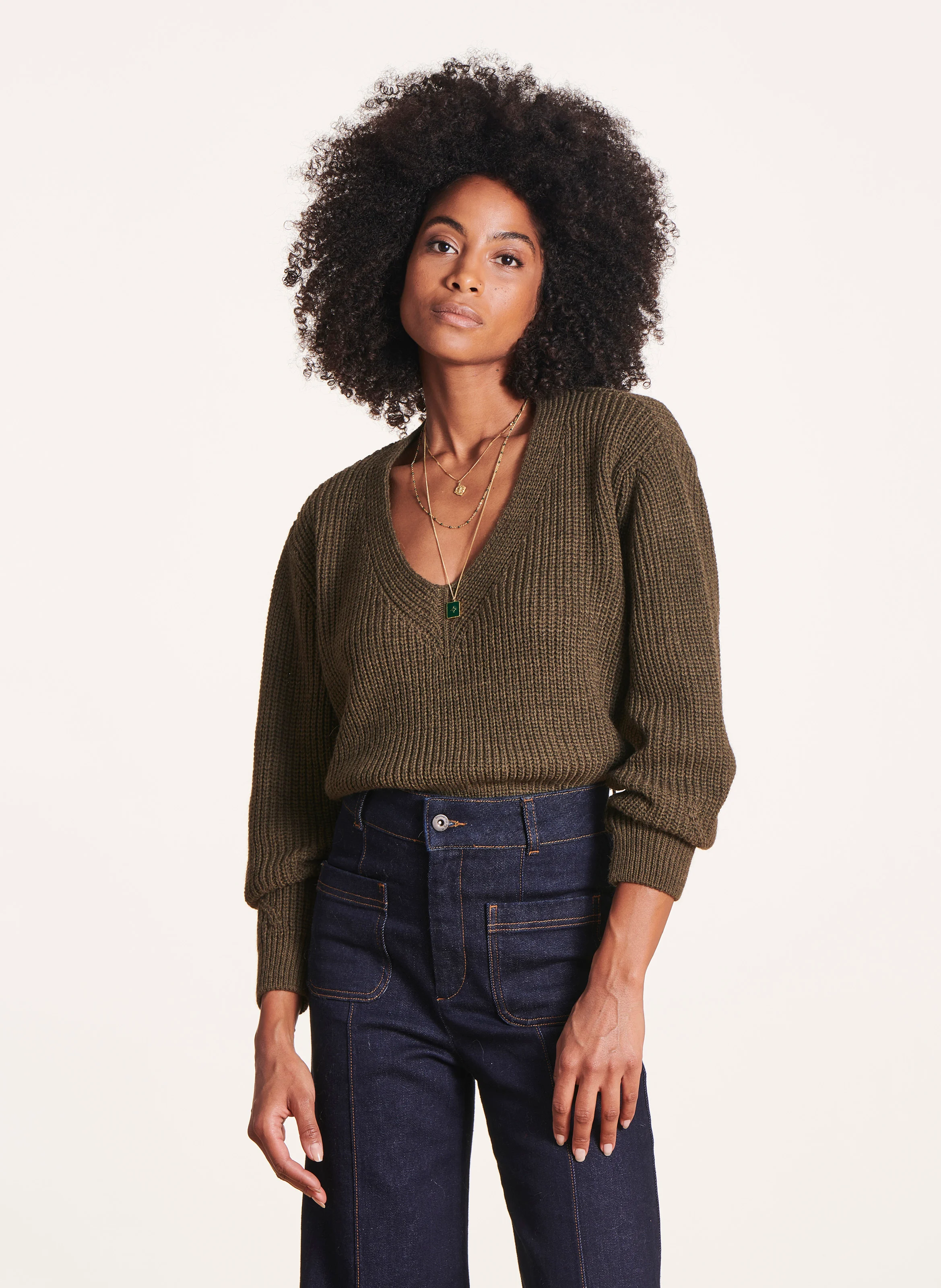 Pull col V| Vert