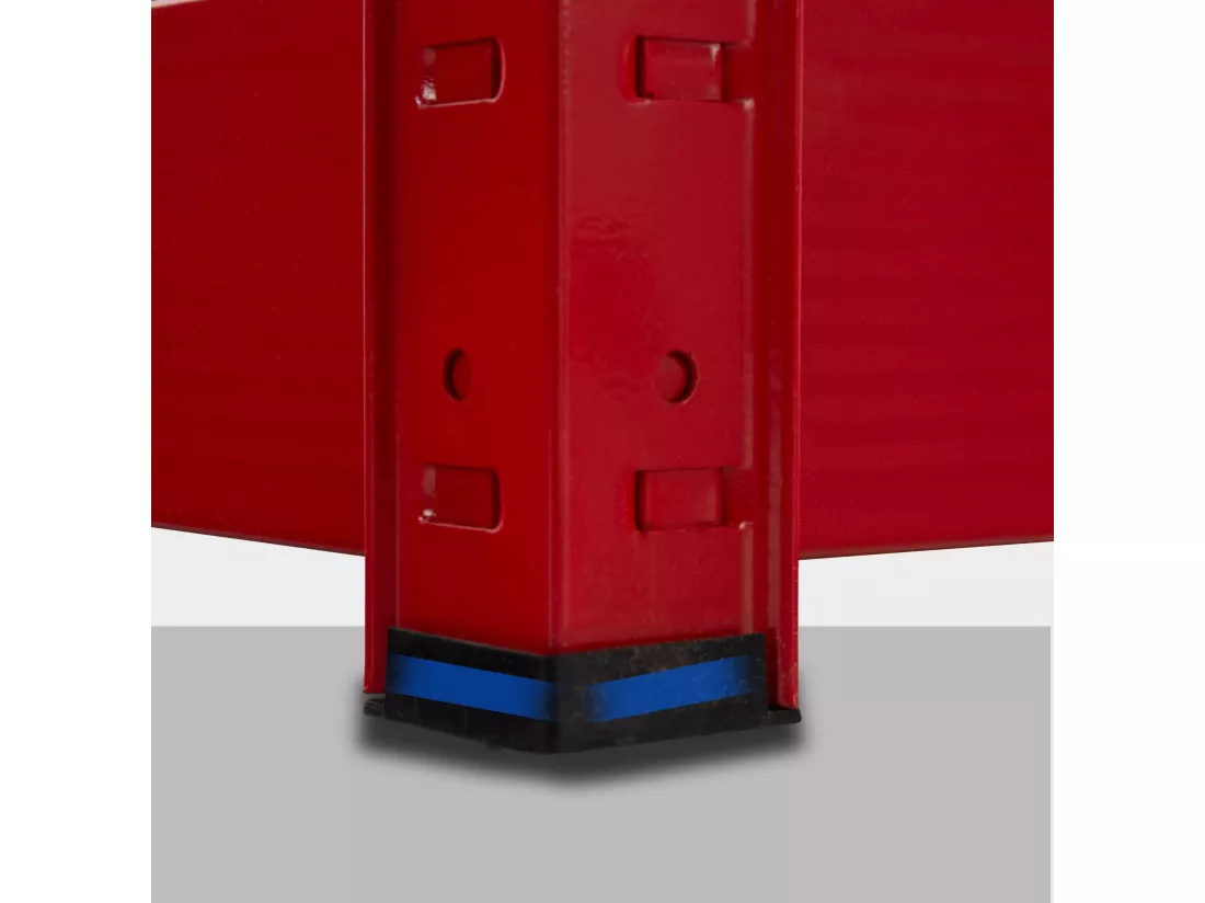 Étagère enfichable - Métal - 160 x 60 x 180cm - Rouge -