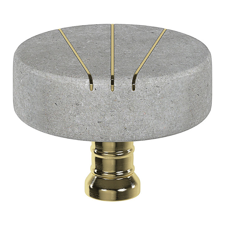 Bouton de meuble arrondi GoodHome Rubian gris Ø4.1 cm x l.4.1 cm x H.4.1 cm