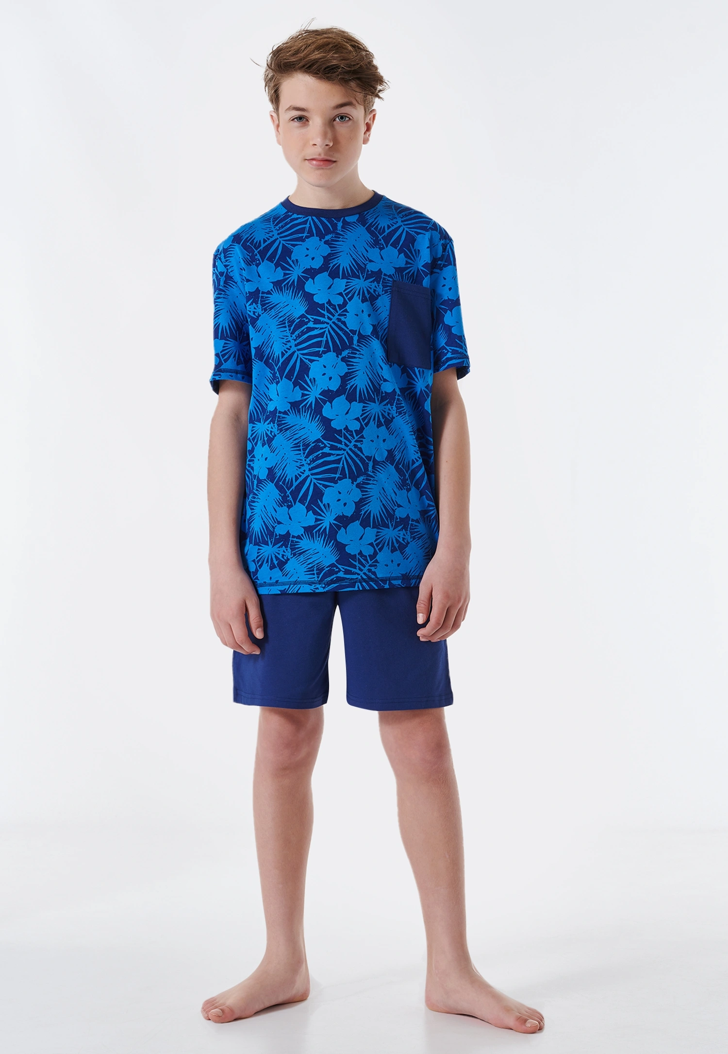 Schlafanzug POCKET kurz in blau