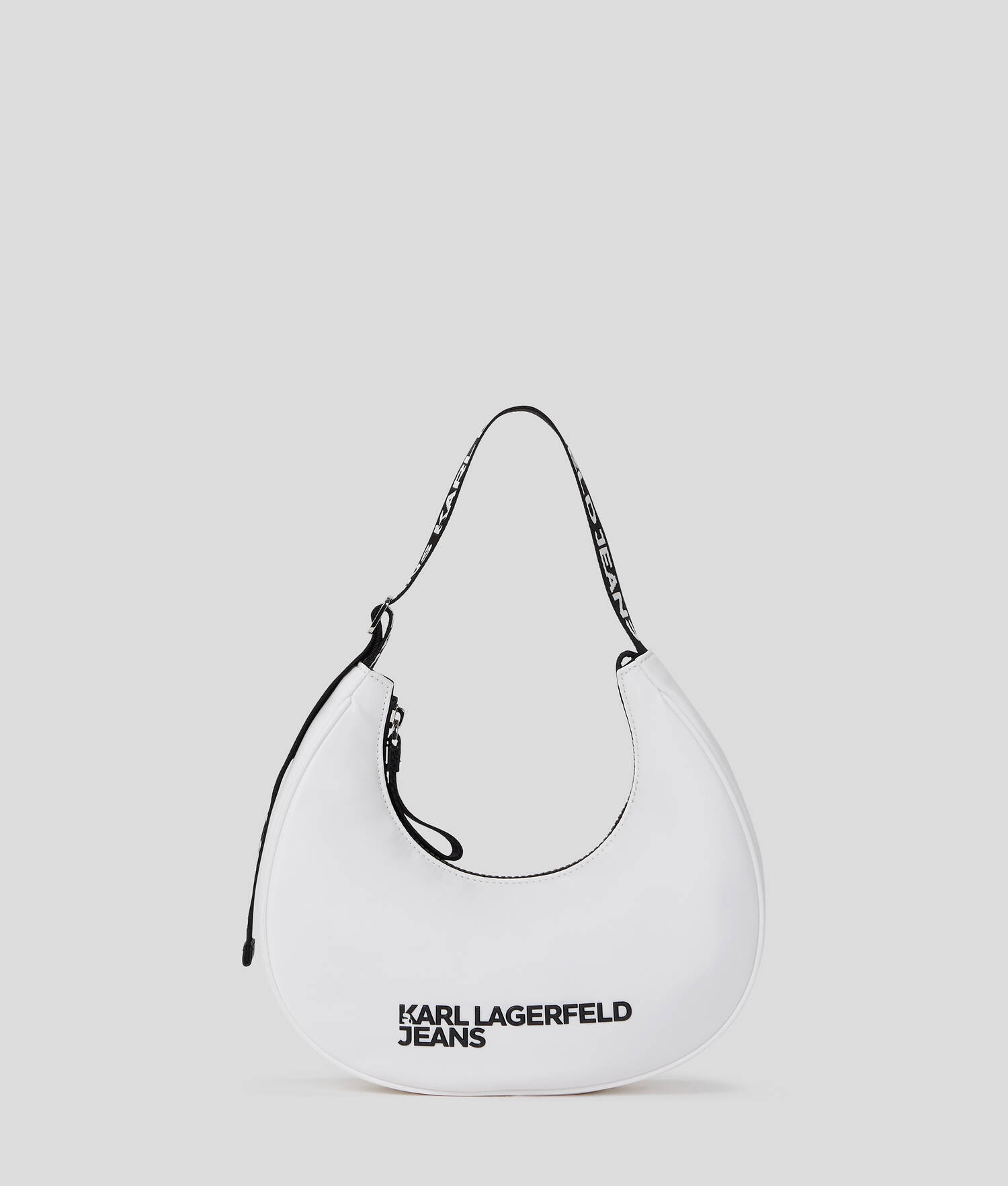 SAC BANDOULIÈRE DEMI-LUNE EN NYLON - Blanc