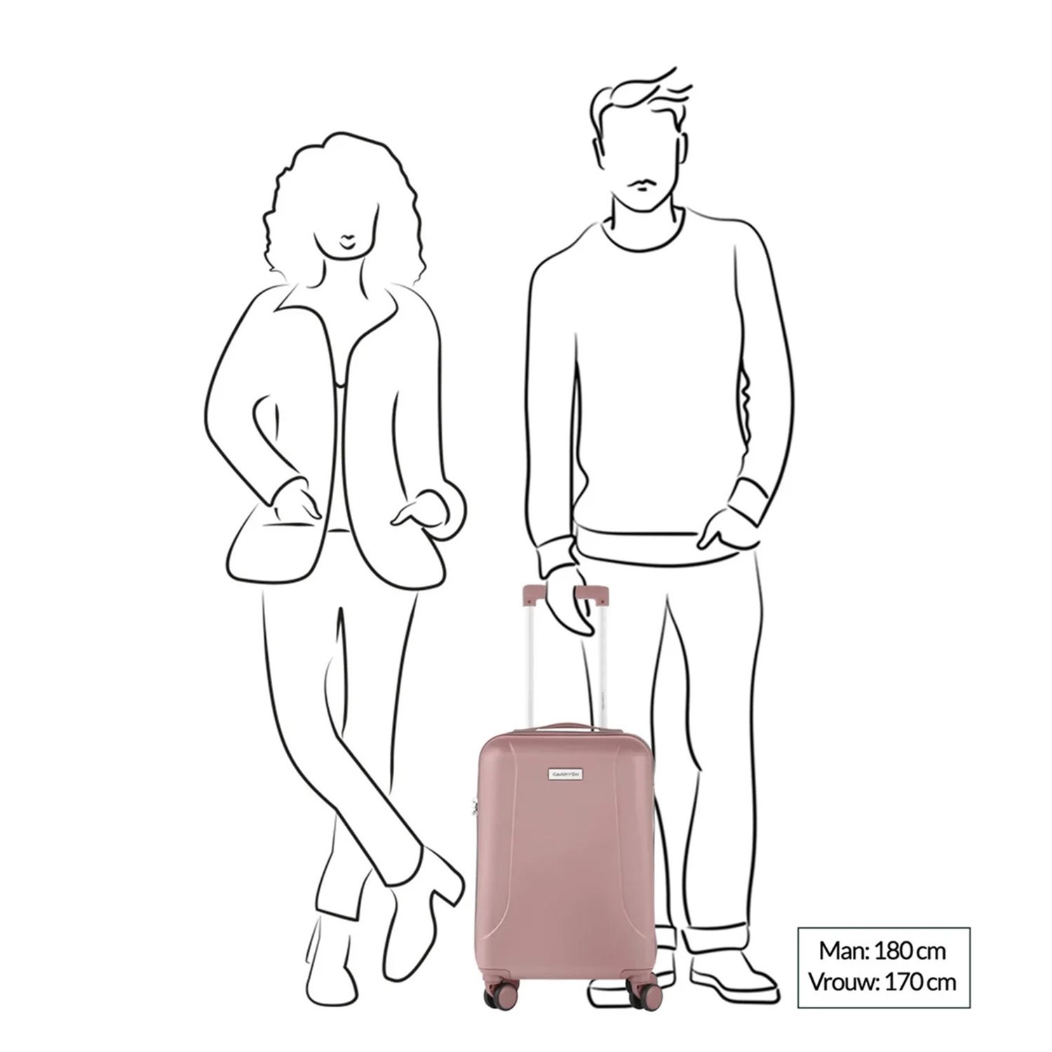 CarryOn Skyhopper 4 Wiel Trolley 55 old pink