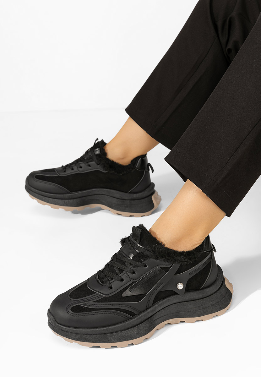 Baskets d'hiver pour femmes noirs Elliza