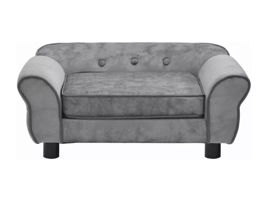 Canapé pour chien Gris 72x45x30 cm Peluche