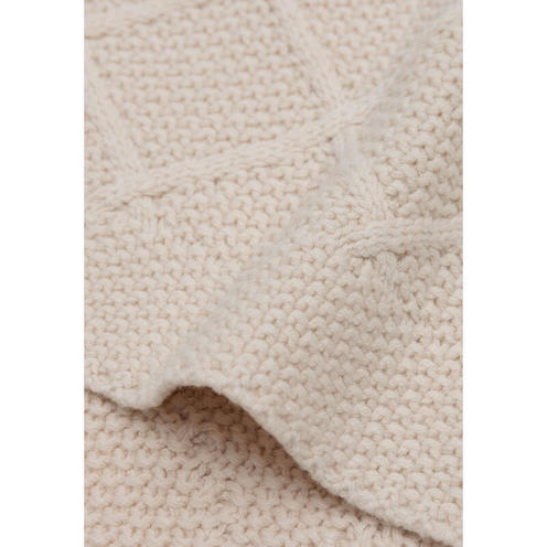 Couverture berceau Check knit - Oatmeal - JOLLEIN