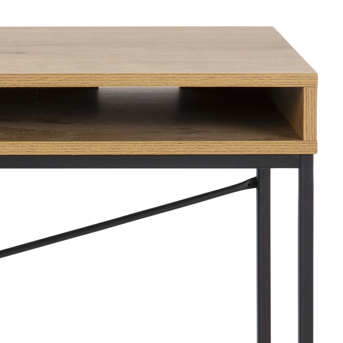 Houten bureau Vic - met opbergvak Naturel