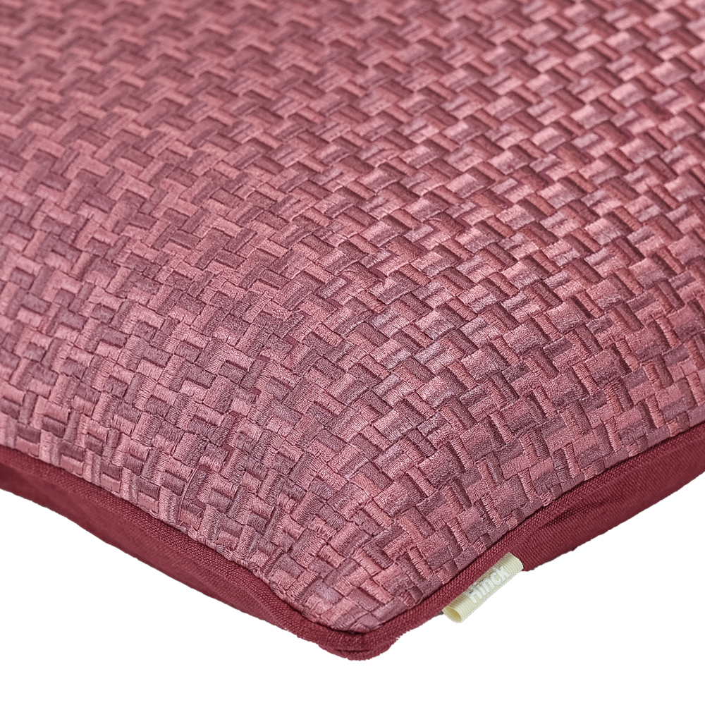 Sierkussen Richstitch linnen aubergine 40x40 cm