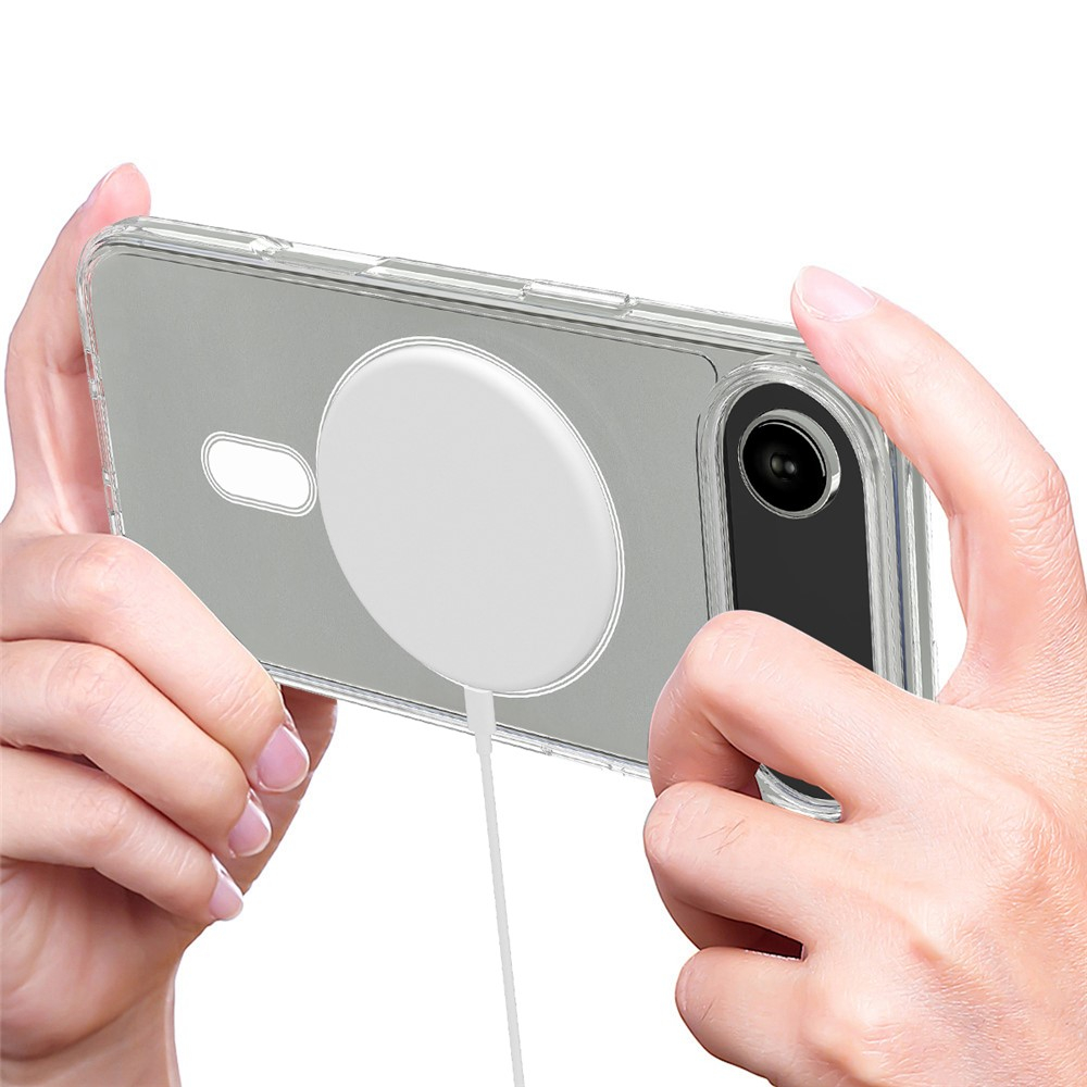 iPhone Air MagSafe Hybrid Hülle TPU Bumper Acryl Rückseite Air Cushion Fallschutz - Transparent