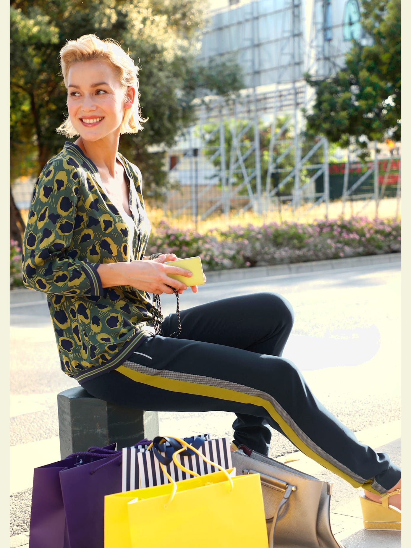 Pantalon de jogging larges rayures sportives