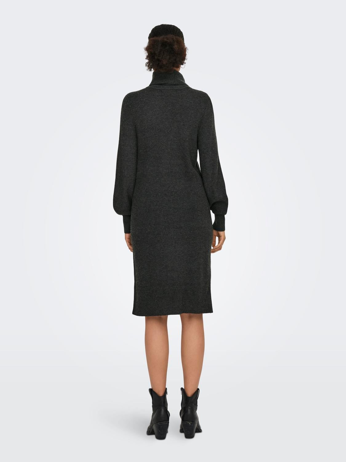ONLSASHA Langes Kleid Dark Grey Melange