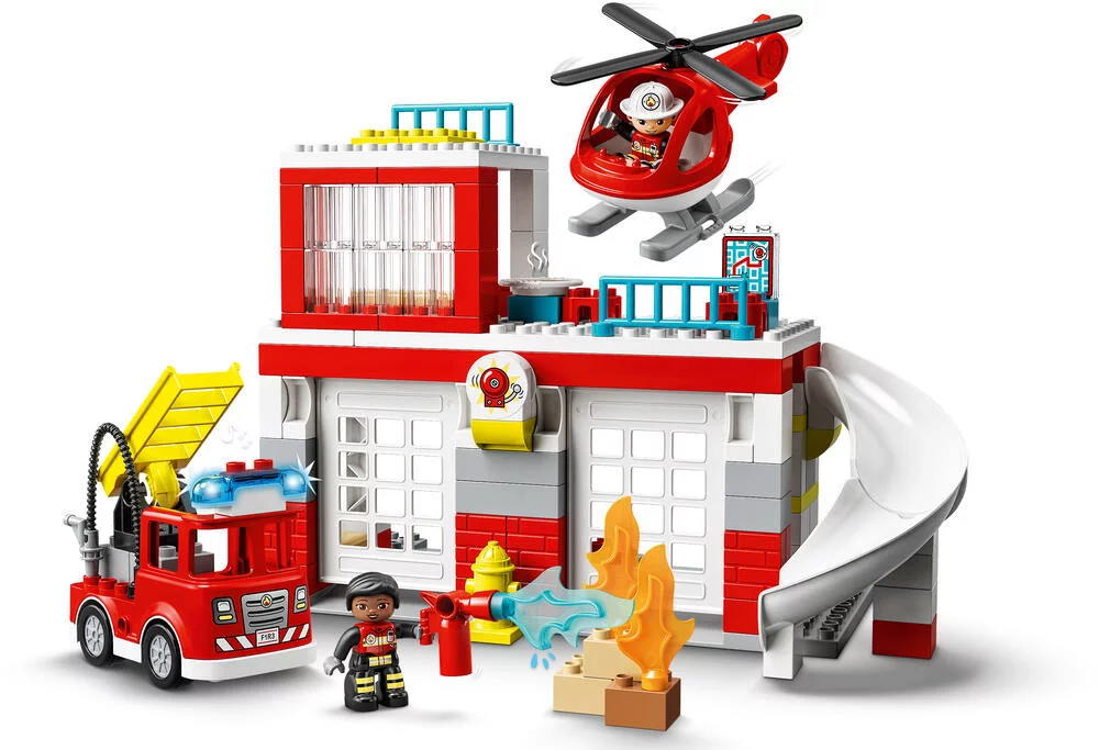LEGO®DUPLO®MA VILLE 10970 - LA CASERNE ET L’HELICOPTERE DES POMPIERS