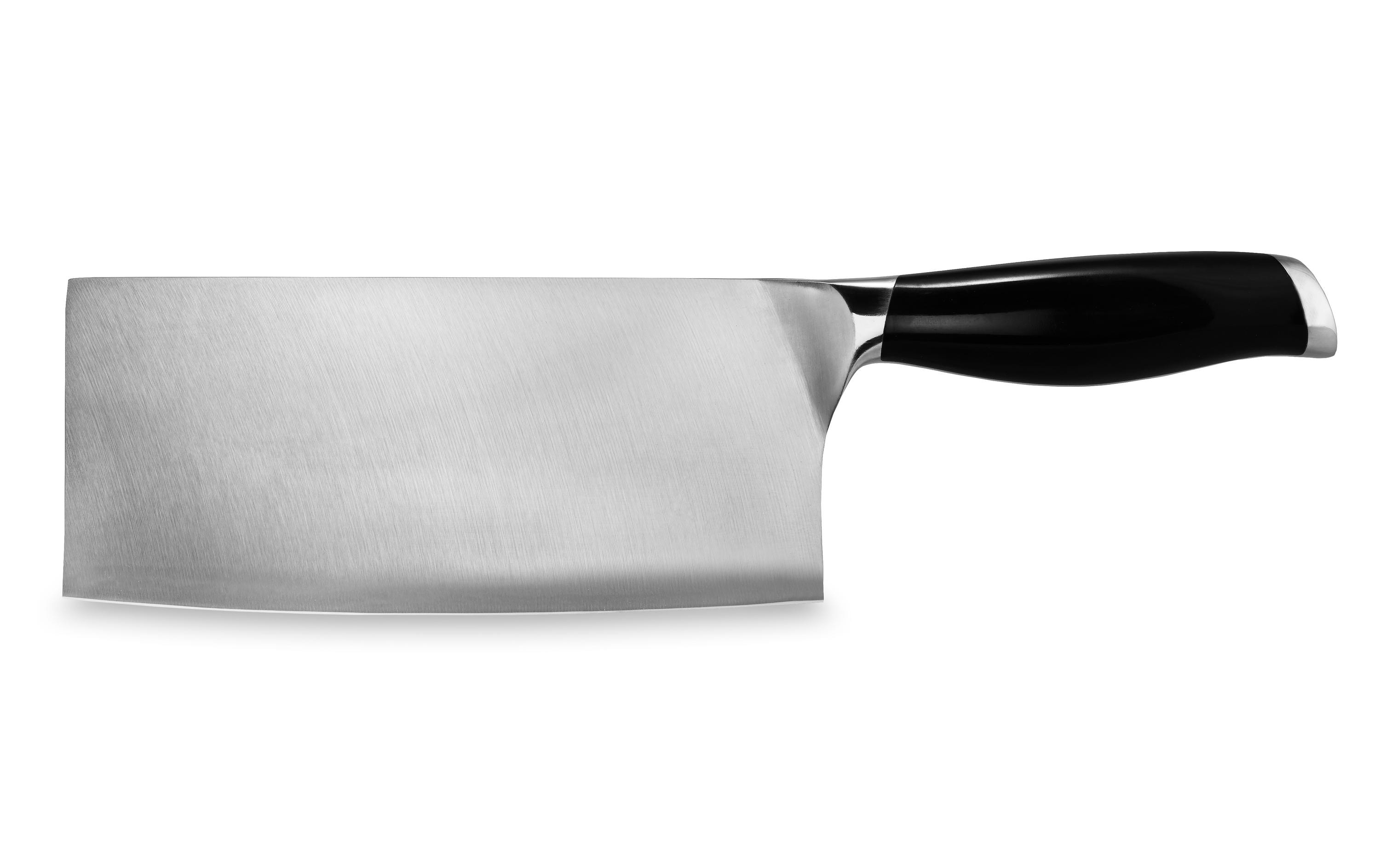 Hackmesser 18 cm, SchwarzChinesisches Kochmesser aus Edelstahl
