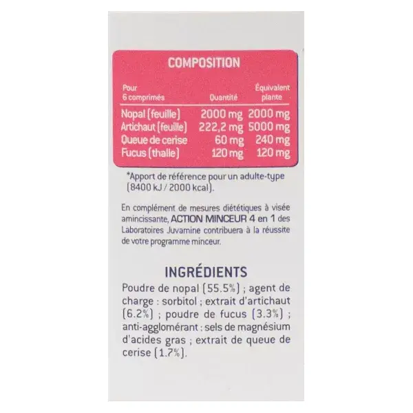 Juvamine Action Minceur 4 en 1 60 comprimés