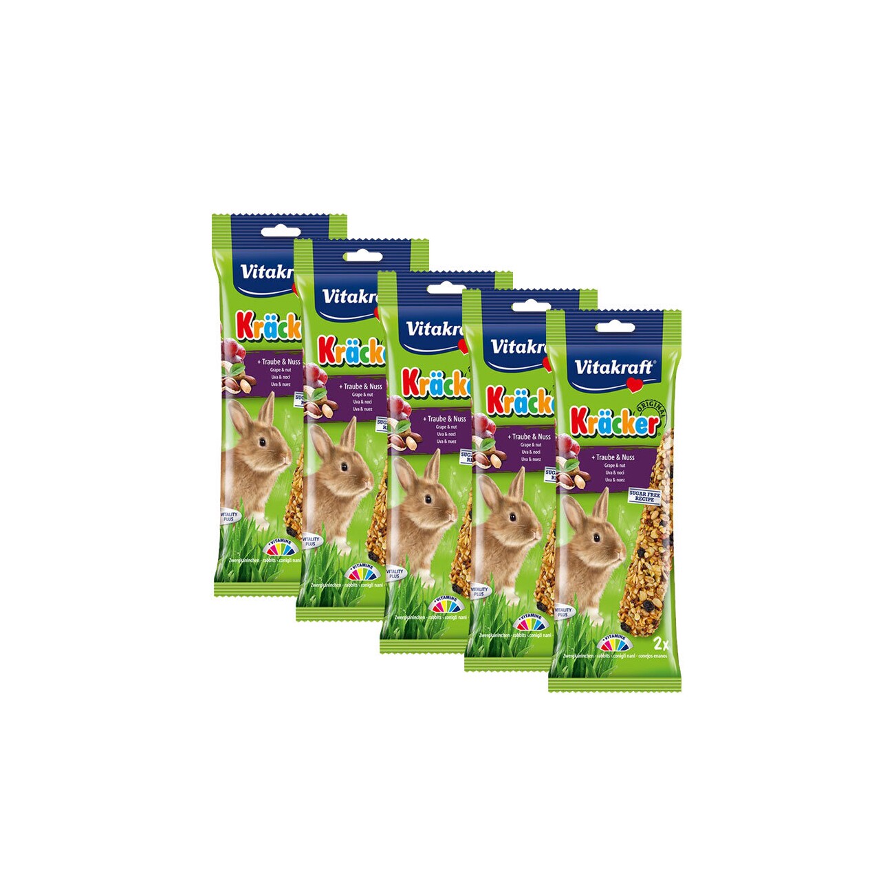 Vitakraft Kräcker Zwergkaninchen 5x2er Traube und Nuss