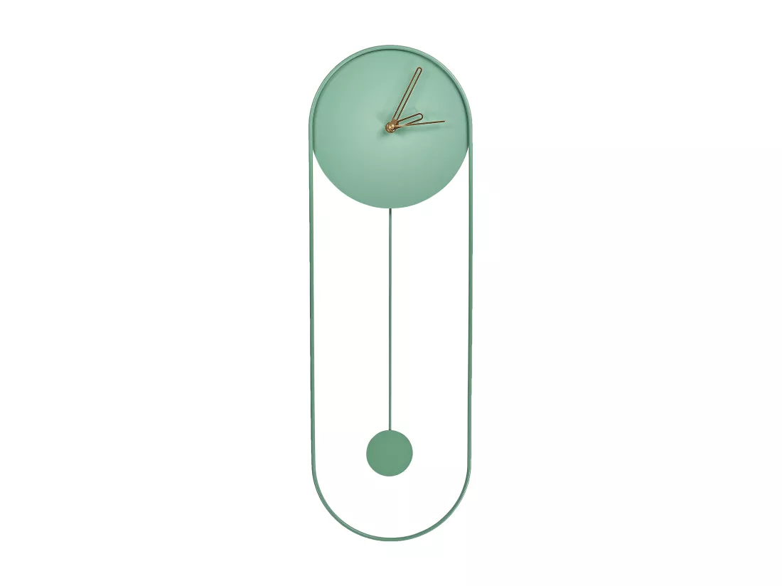 Horloge murale SALVAN 20 cm Métal Vert clair