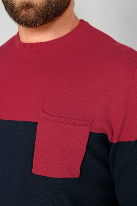 Boston Park Pullover, zweifarbig, Rundhals, bis 72/74