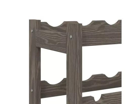 Casier à bouteilles pour 56 bouteilles gris bois pin solide