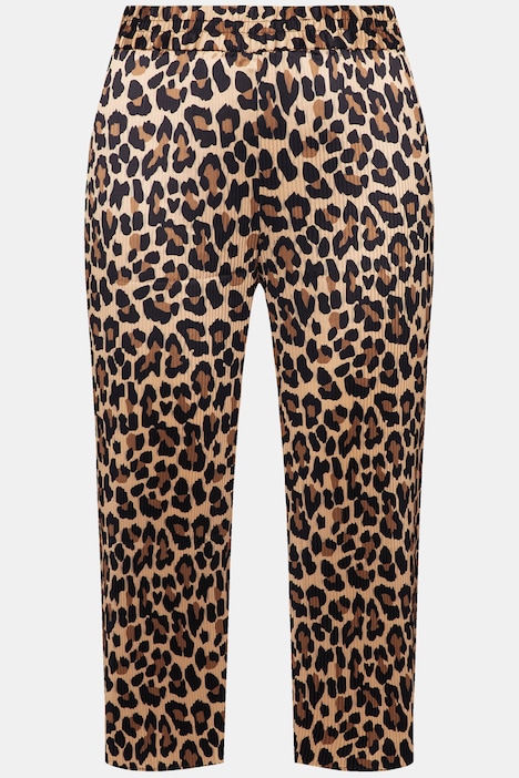 Culotte, weites Bein, Plissee, Elastibund
