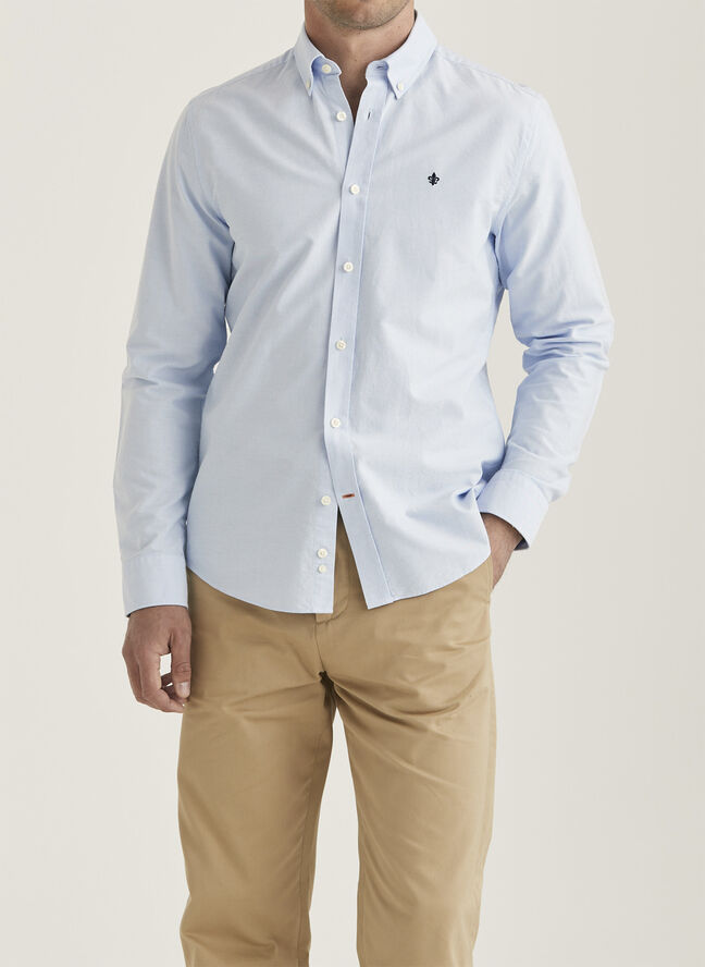 Morris Stockholm Oxford Button Down Shirt Light blue