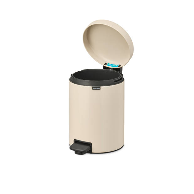 Brabantia NewIcon pedaalemmer 5 liter met kunststof binnenemmer - Soft Beige