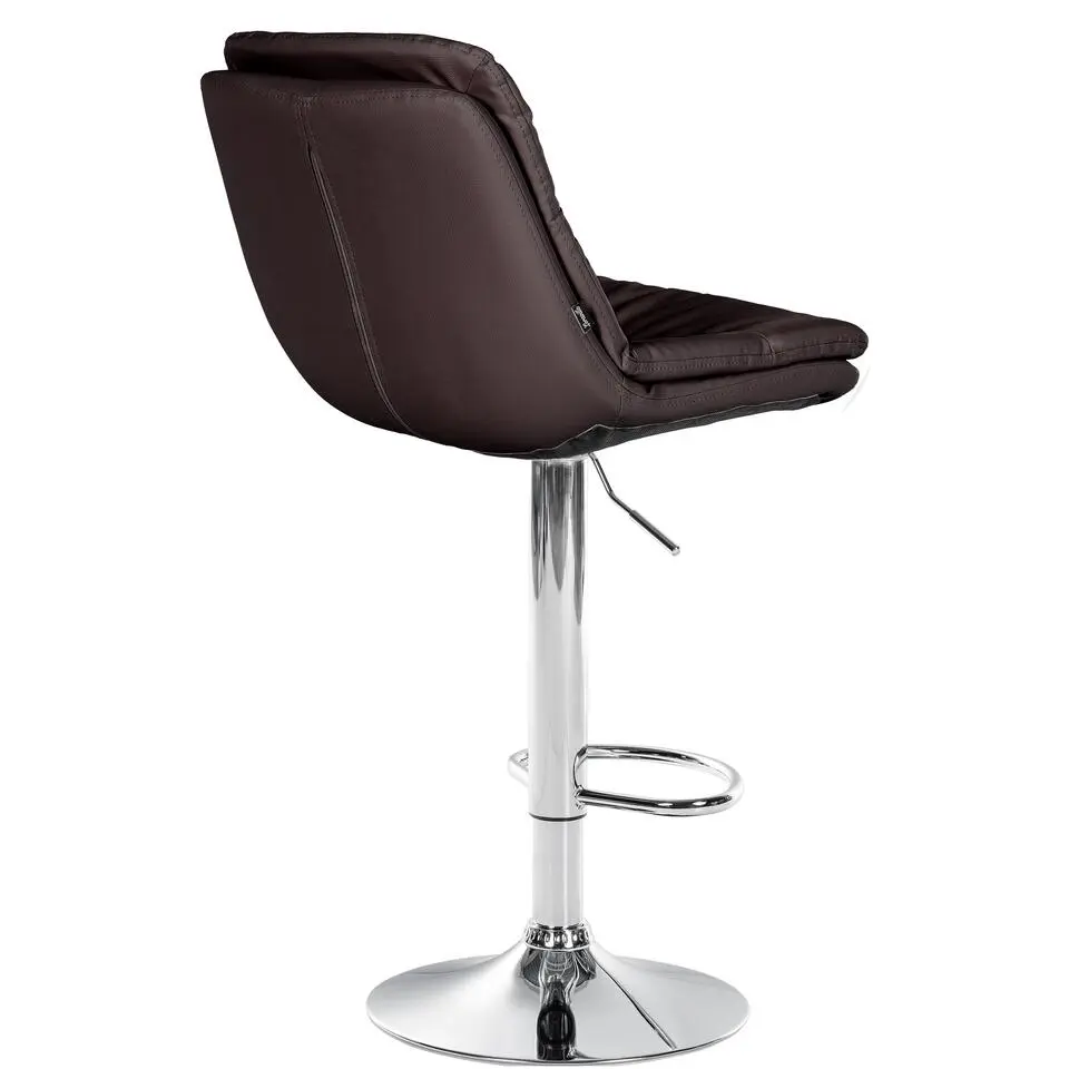 CLP Barkruk Laurel zwart Frame - Kunstleer - bruin