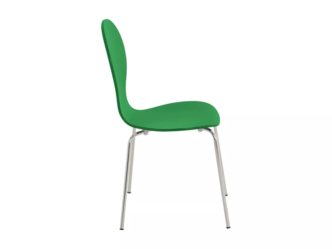 Lot de 4 Chaise de conférence - Bois - Vert - DIEGO