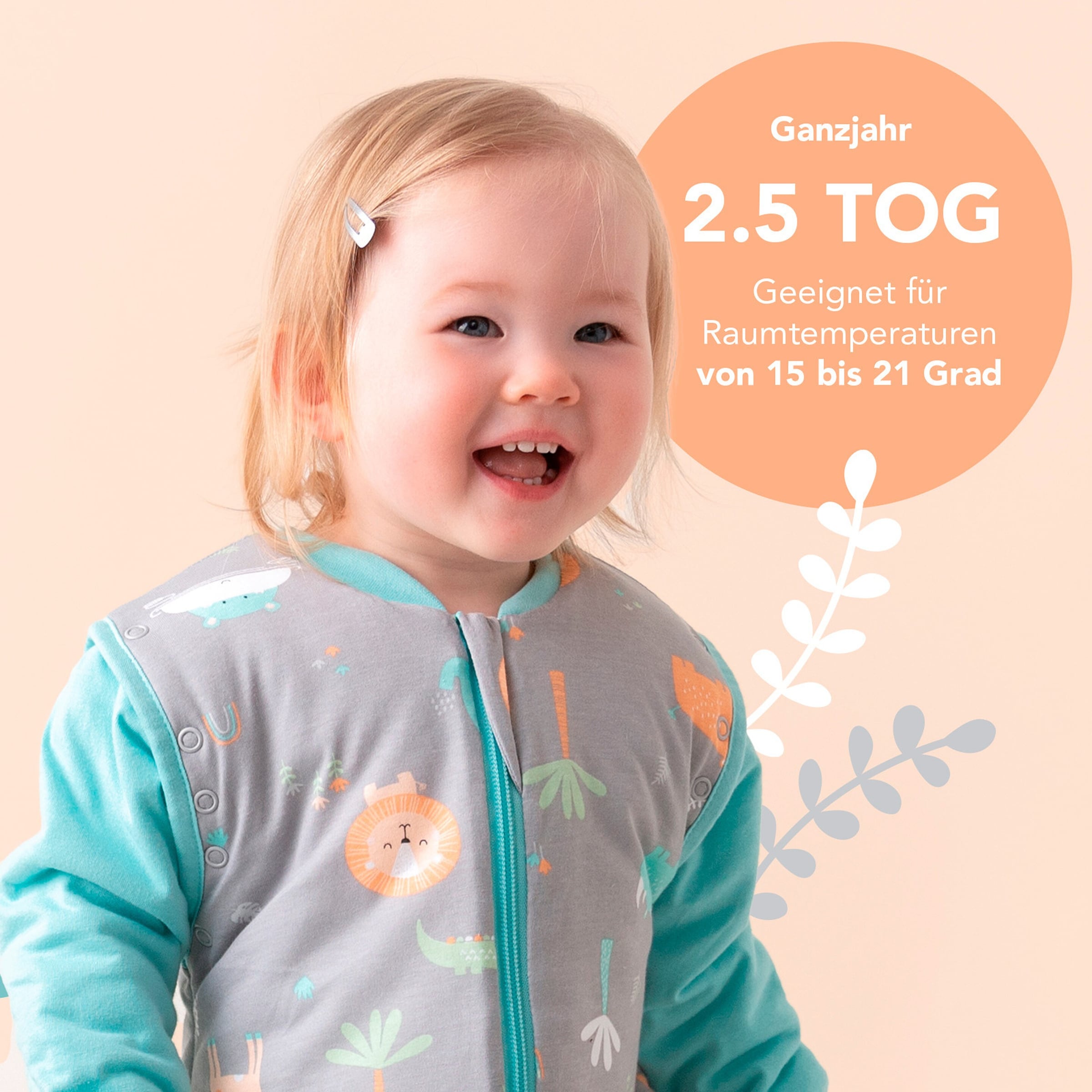 schlummersack Schlafsack ohne Füßen 2.5 Tog Safari