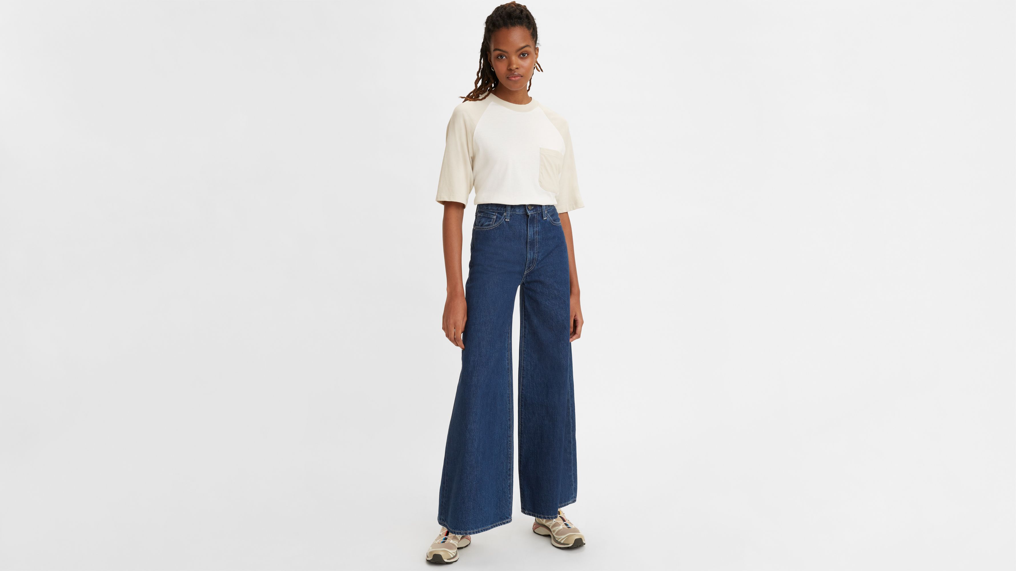 Jean Levi's® Made & Crafted® Full Flare - Orbit Rinse - Bleu