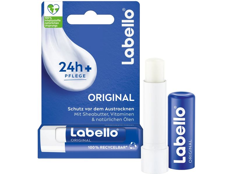 LABELLO Lippenpflege Labello Original 4.8 g Lippenpflegestift mit Inhaltsstoffen natürlichen Ursprungs