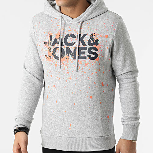 Sweat Capuche New Splash Gris Chiné