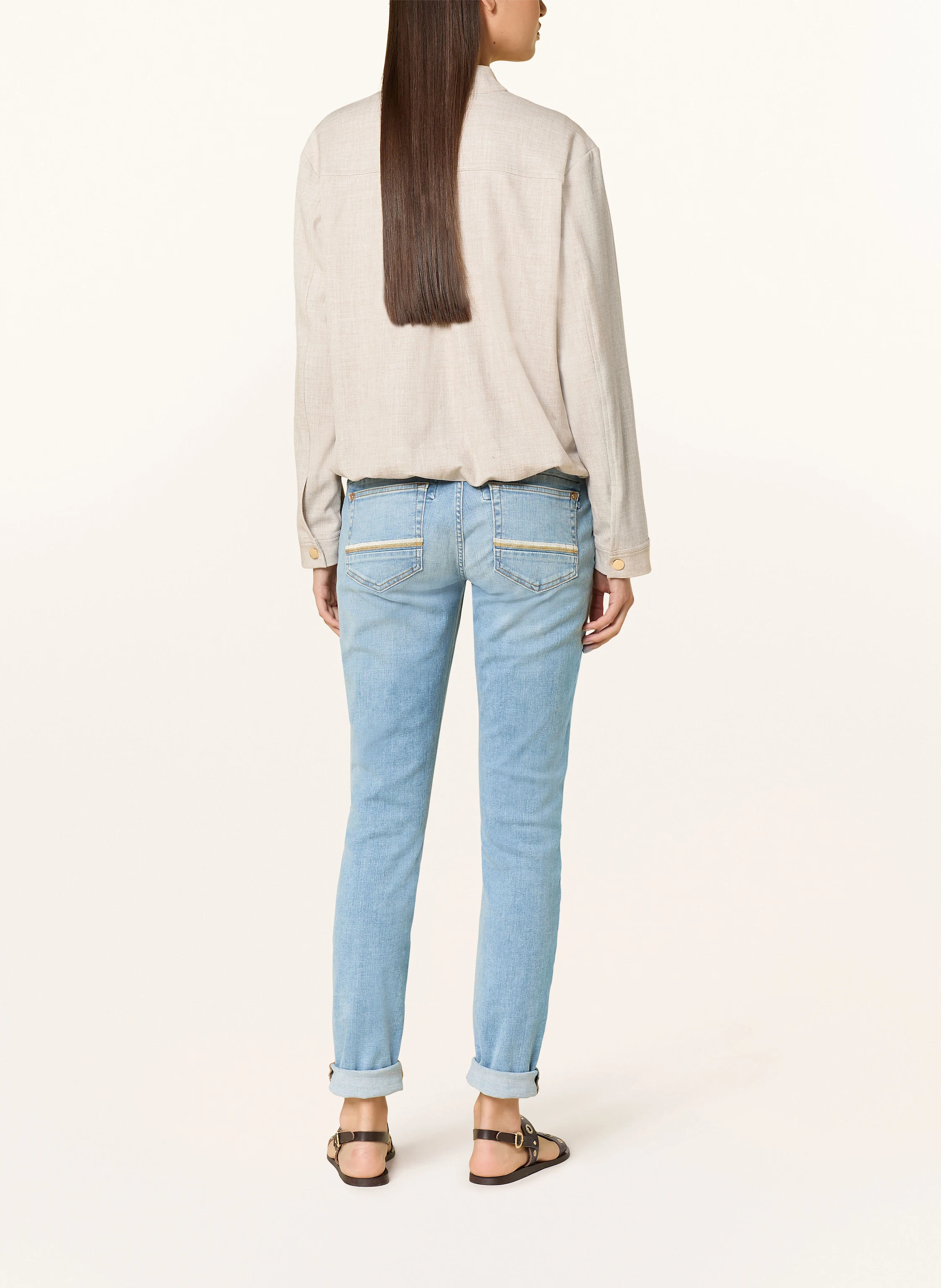 MOS MOSH Straight Jeans MMNAOMI mit Paillettenbesatz
