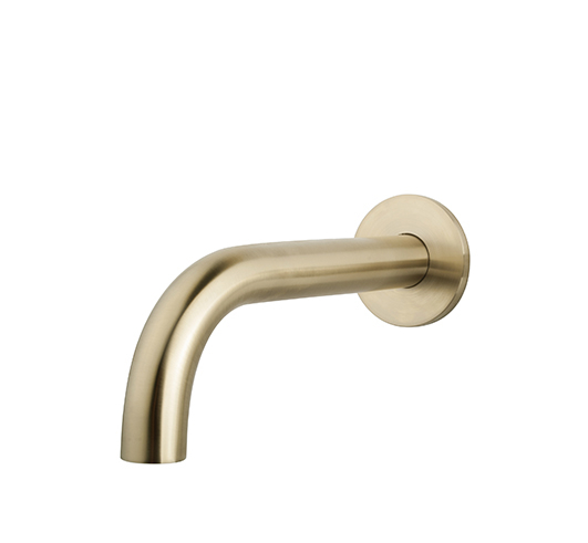 Mueller Gold inbouw muuruitloop 20cm geborsteld messing