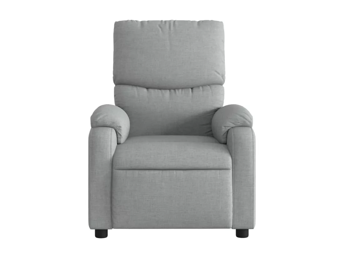Fauteuil de massage inclinable Gris clair Tissu