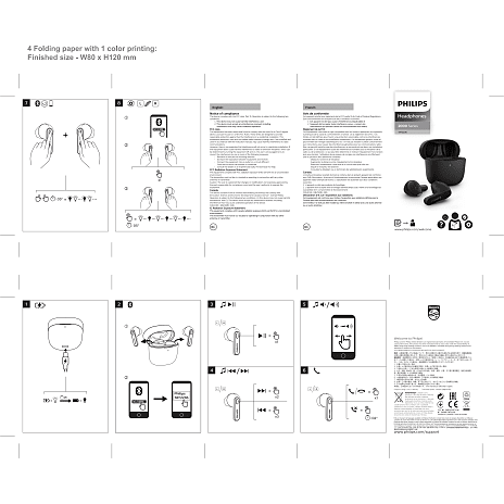 Philips in-ear TAT2236 TWS - sort