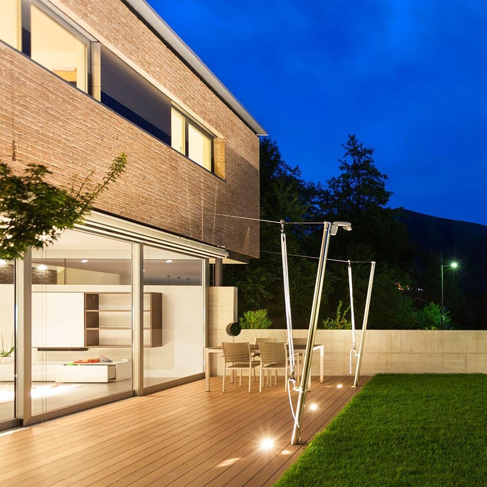 HOFTRONIC - 9er Set Maisy LED Bodeneinbaustrahler Außen Schwarz - IP67 Wasserdicht - GU10 (wechselbar) 230V - Befahrbar & Kratzfest - Bodenstrahler für Bäume, Terrasse, Decking & Pflastersteine