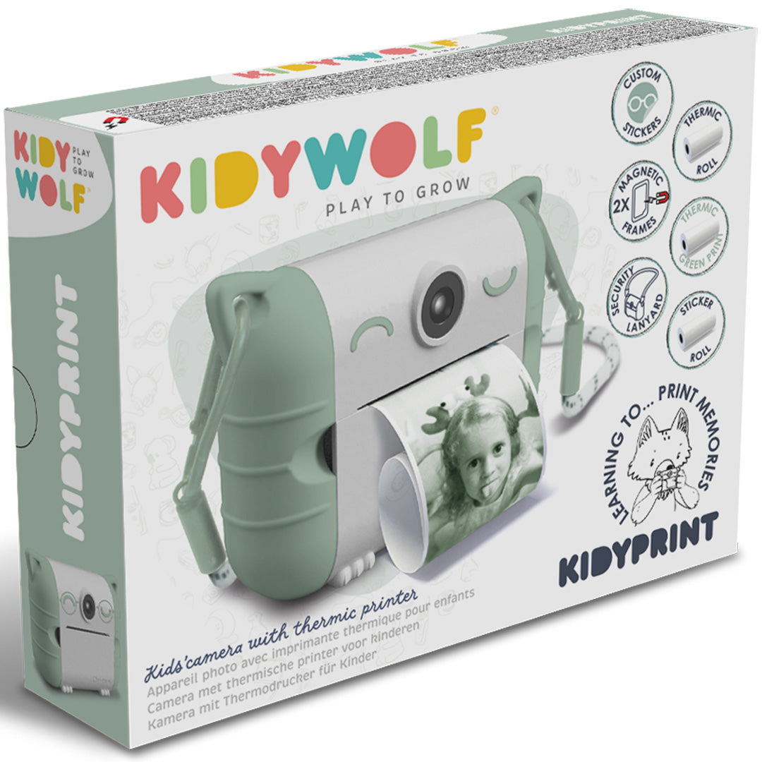Kidywolf kindercamera met printer - mint