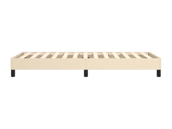 Sommier à lattes de lit Crème 90x200 cm Tissu