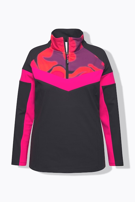 Funktions-Troyer, Slim, Troyerkragen, Langarm, recycelt
