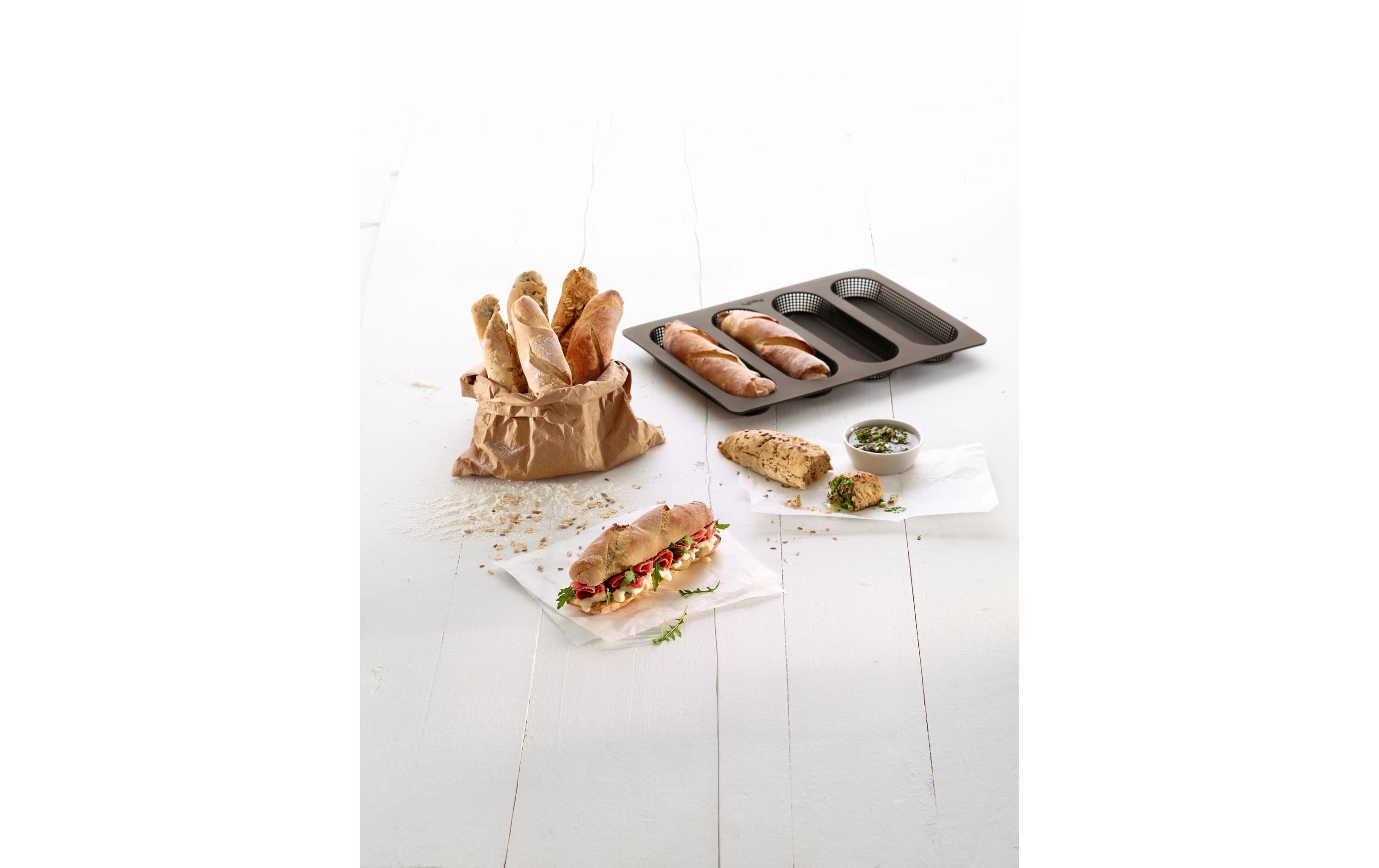 Backformen-Set Silikon, BraunBrot- und Baguetteback-Set