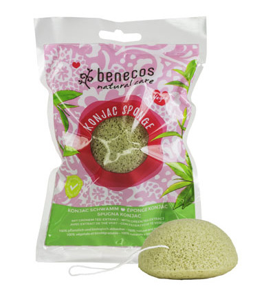 Benecos Konjac Sponsgreen Tea (1 stuk)