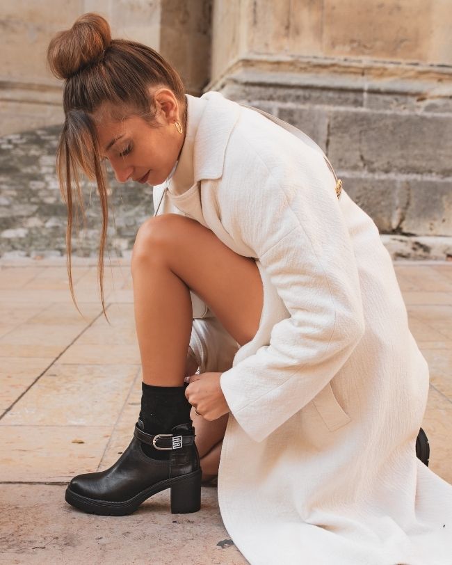 Bottines femme noires à talon - Grace