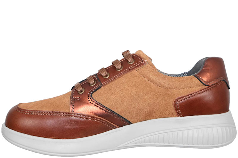 NEW FEET SKO I BRUNT SKIND OG NUBUCK