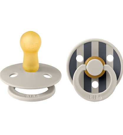 BIBS Colour Schnuller - Gr. 2 - 2er-Pack - Rund - Sand/Ivory