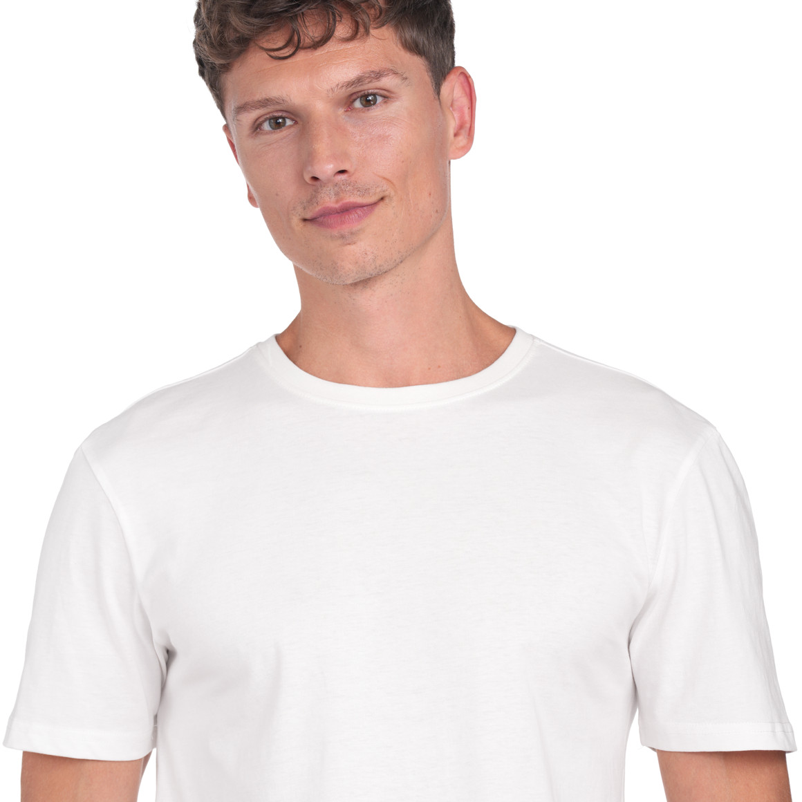 Famy 3 Herren T-Shirts unifarben weiss